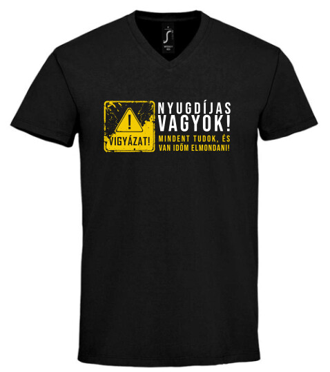 Unisex V nyakú póló