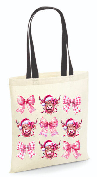 Vászontáska - színes fülű 