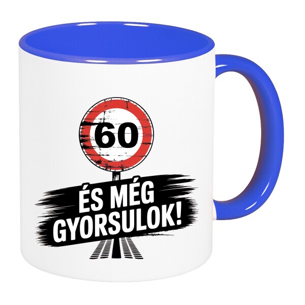 Színes fülű és belsejű bögre