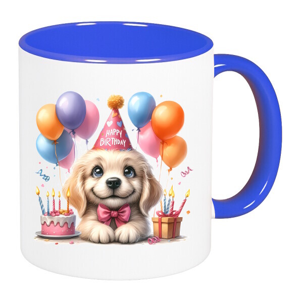 Színes fülű és belsejű bögre