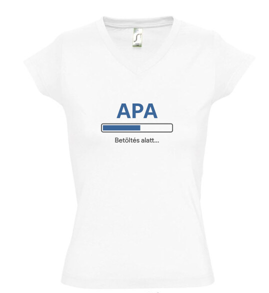 Női V nyakú póló