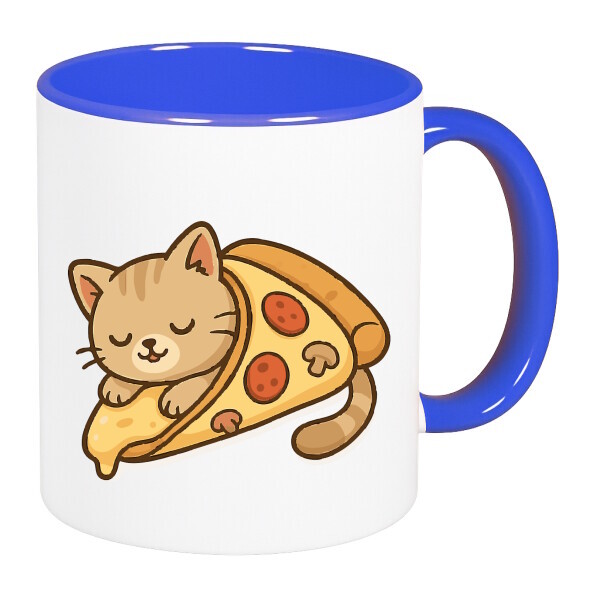 Színes fülű és belsejű bögre