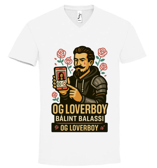 Unisex V nyakú póló