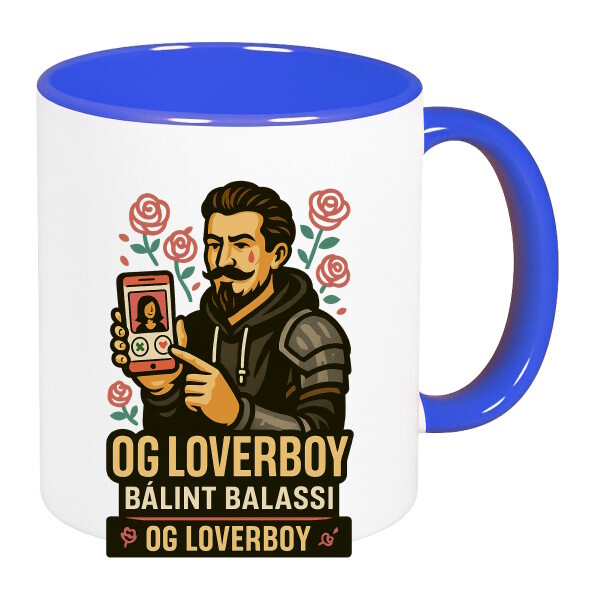 Színes fülű és belsejű bögre