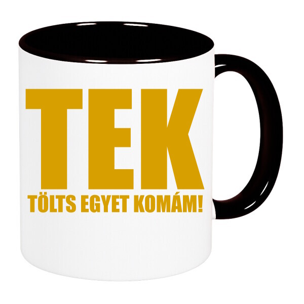 Színes fülű és belsejű bögre