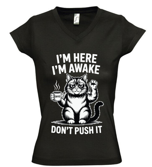 Női V nyakú póló