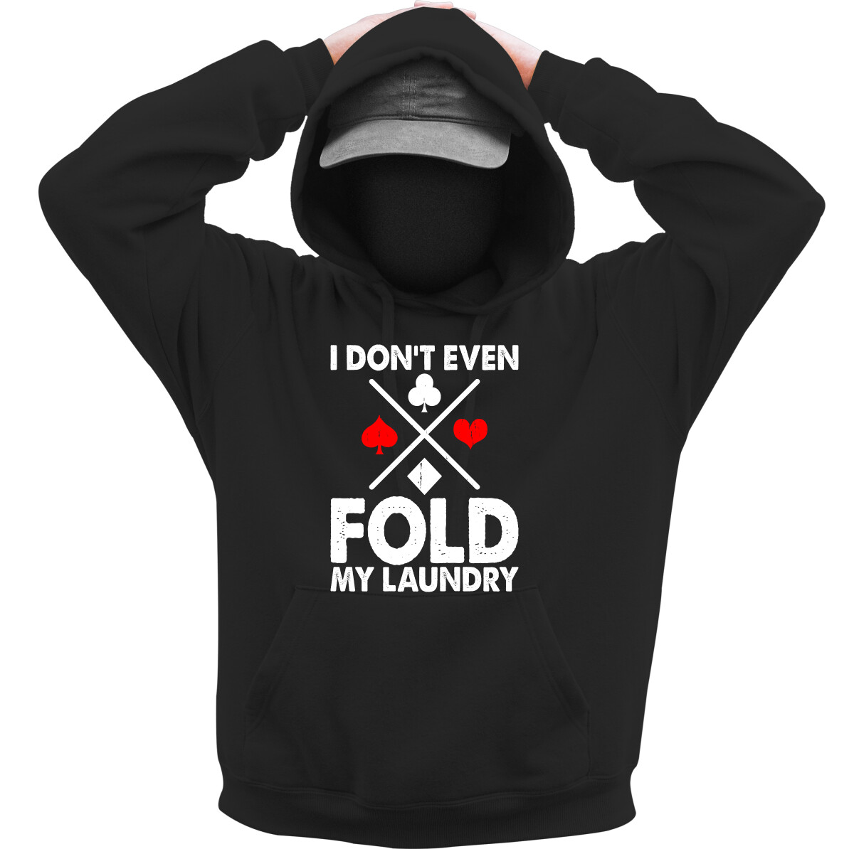 Kapucnis belebújós pulóver