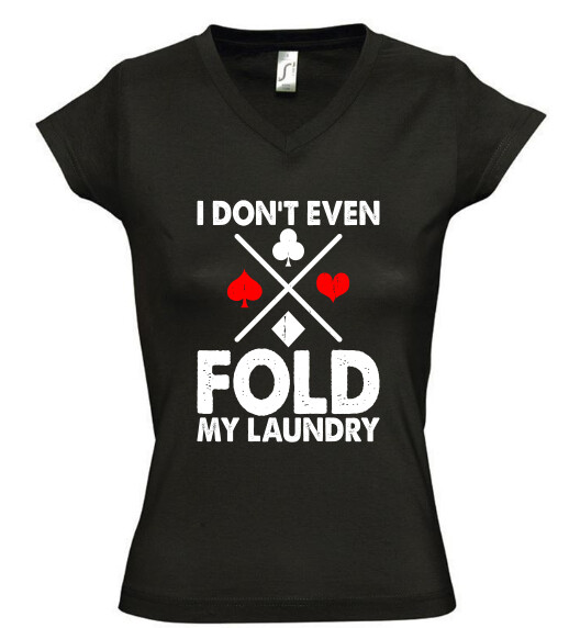 Női V nyakú póló