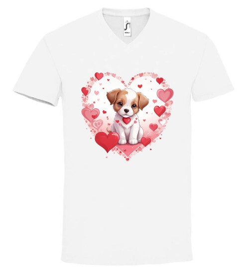 Unisex V nyakú póló