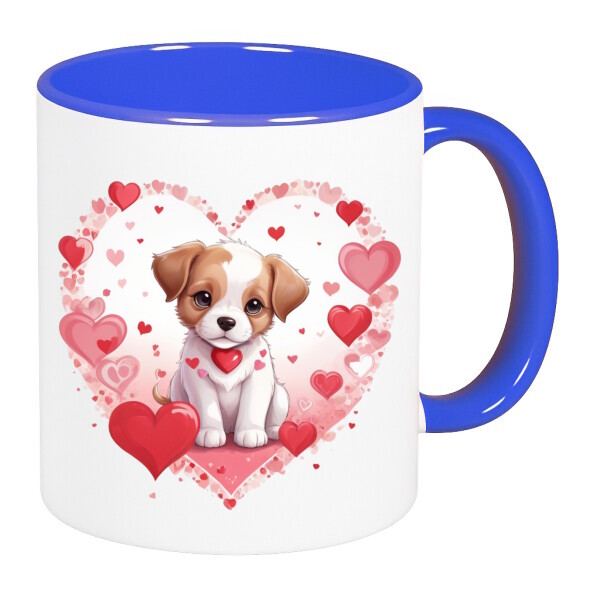 Színes fülű és belsejű bögre