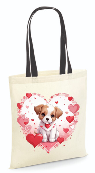 Vászontáska - színes fülű 