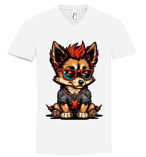 Unisex V nyakú póló