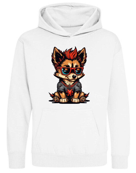 Kapucnis belebújós gyerek pulóver