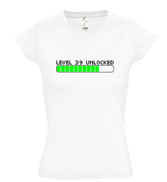 Női V nyakú póló