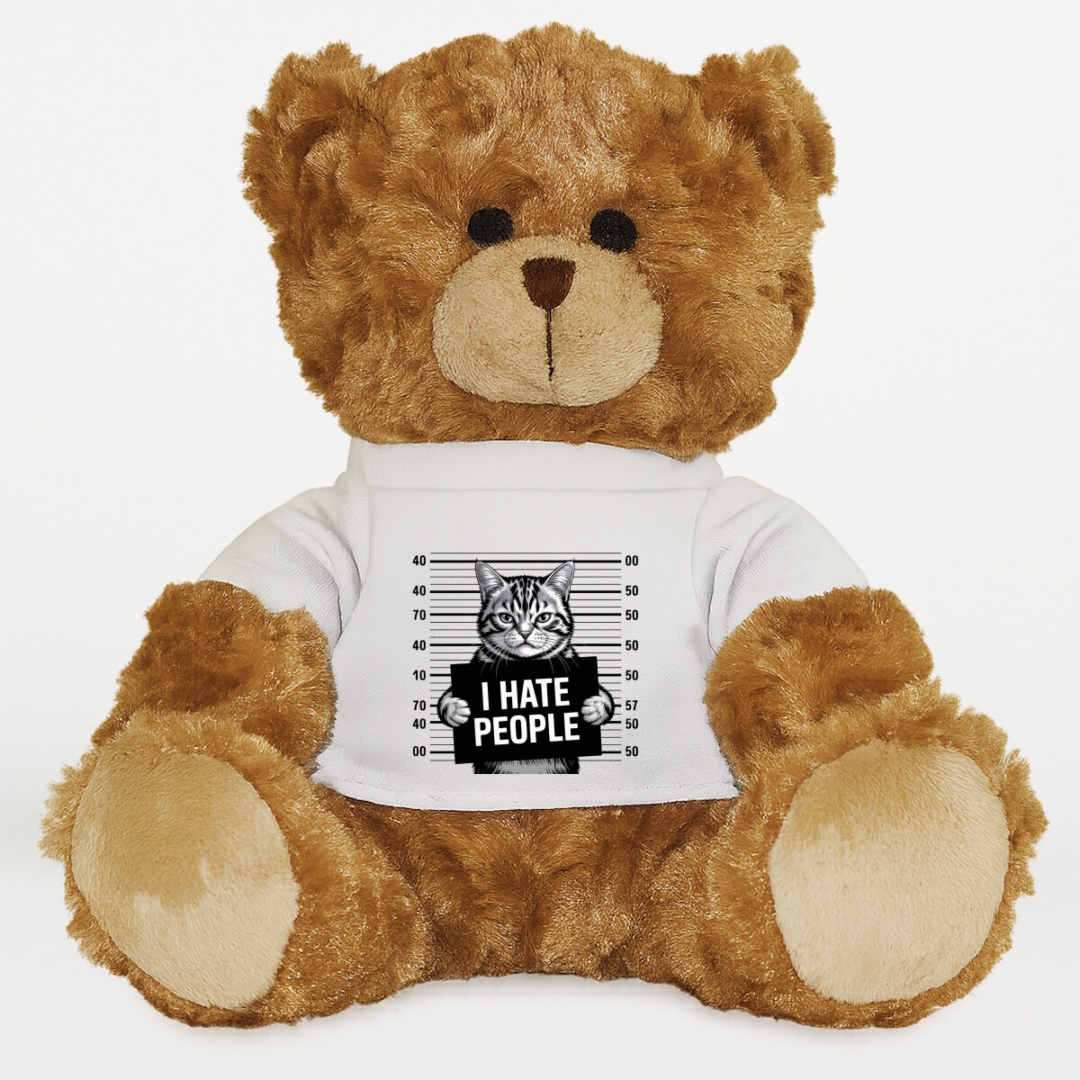 Plüssmaci egyedi pólóval