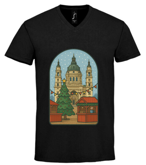 Unisex V nyakú póló