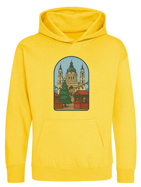 Kapucnis belebújós gyerek pulóver