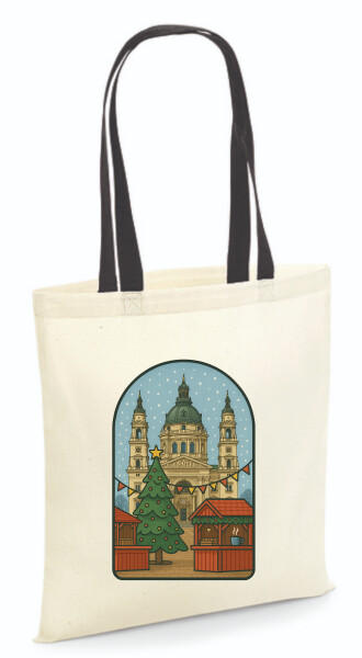 Vászontáska - színes fülű 