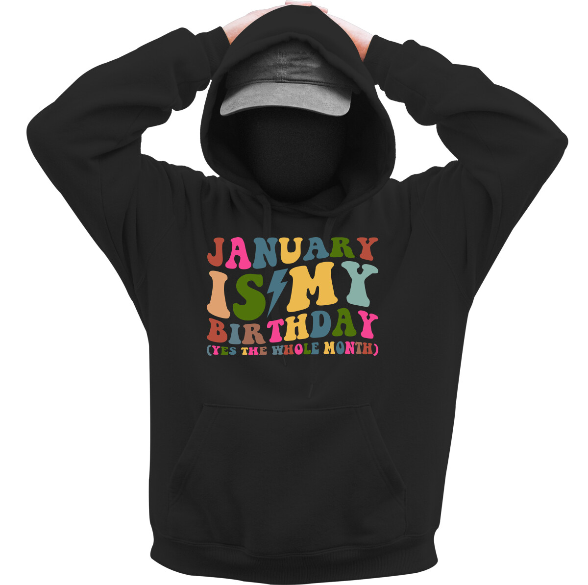 Kapucnis belebújós pulóver