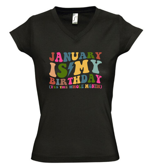 Női V nyakú póló