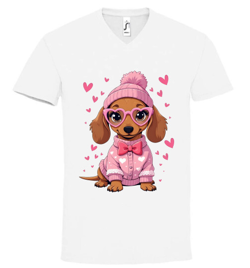 Unisex V nyakú póló