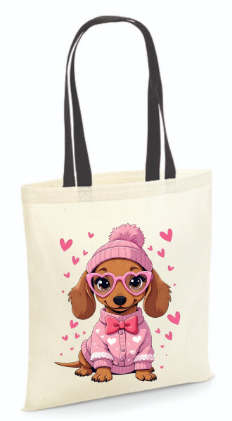 Vászontáska - színes fülű 