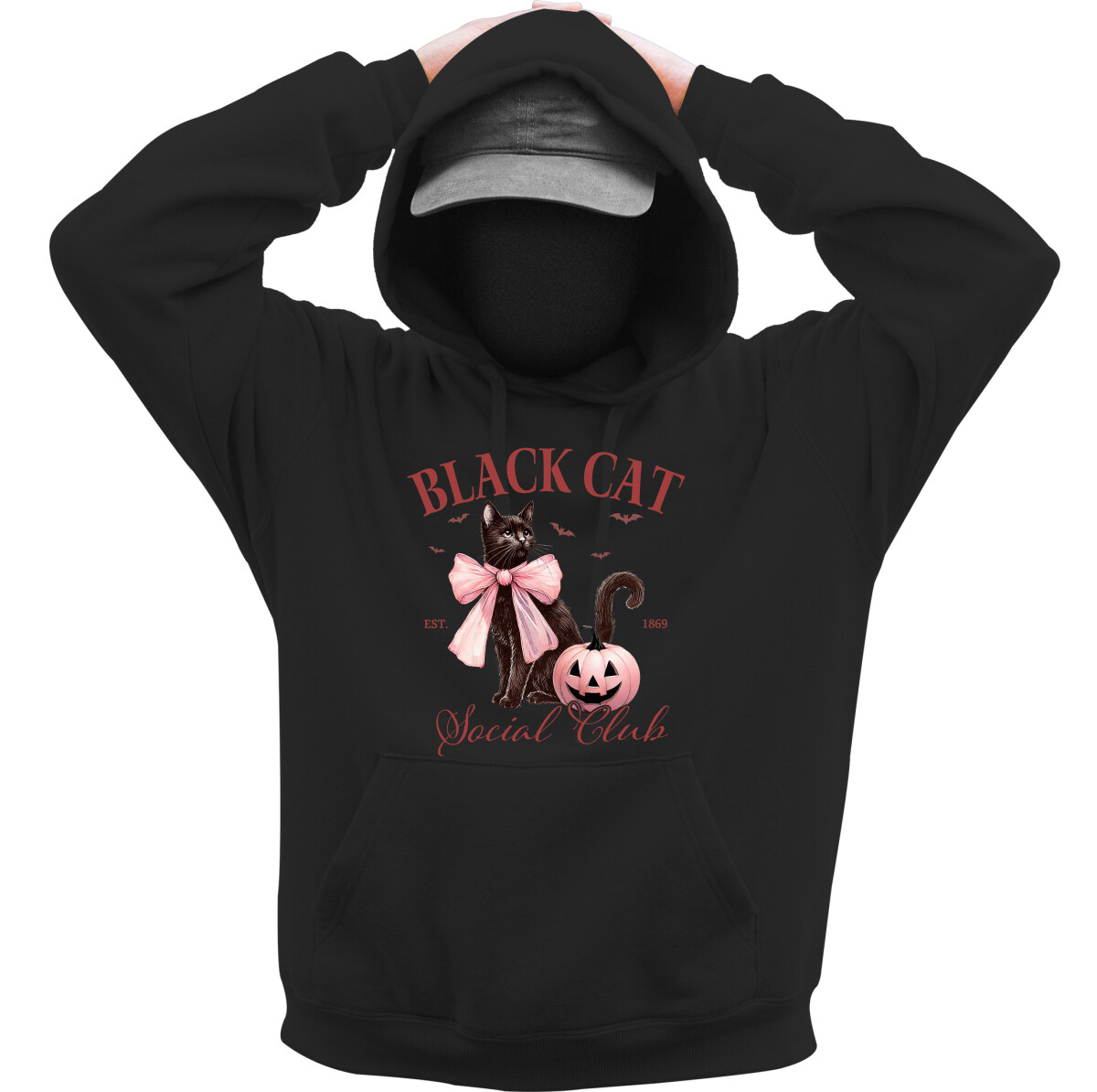 Kapucnis belebújós pulóver