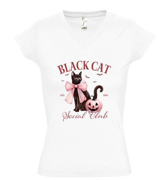 Női V nyakú póló