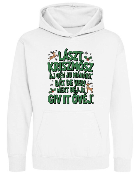 Kapucnis belebújós gyerek pulóver