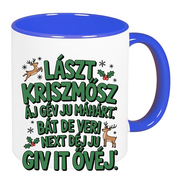 Színes fülű és belsejű bögre