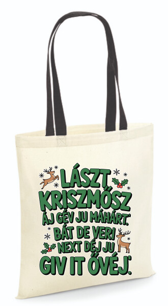 Vászontáska - színes fülű 