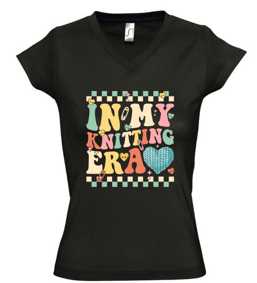 Női V nyakú póló