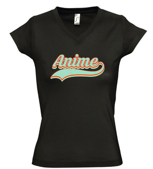 Női V nyakú póló