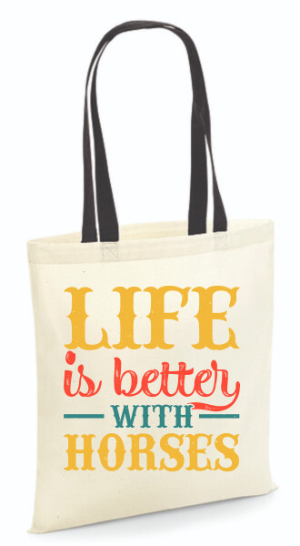 Vászontáska - színes fülű 