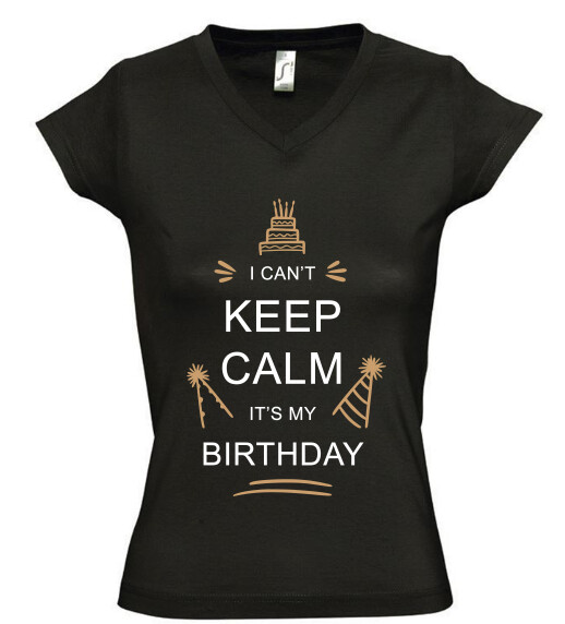 Női V nyakú póló