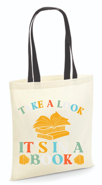 Vászontáska - színes fülű 