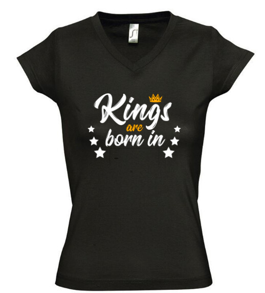 Női V nyakú póló