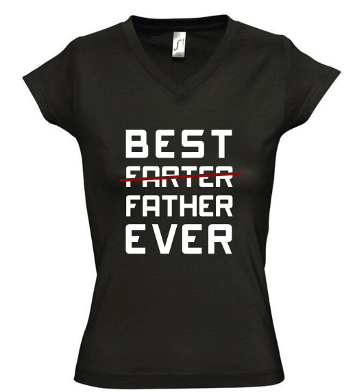 Női V nyakú póló