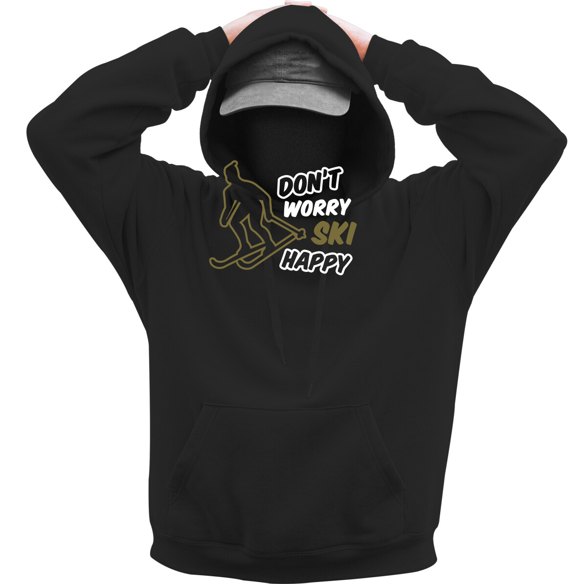 Kapucnis belebújós pulóver