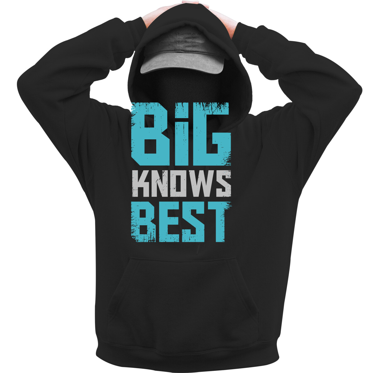 Kapucnis belebújós pulóver