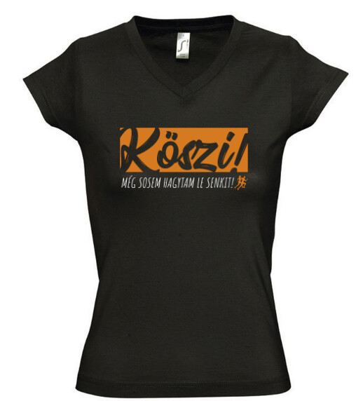 Női V nyakú póló