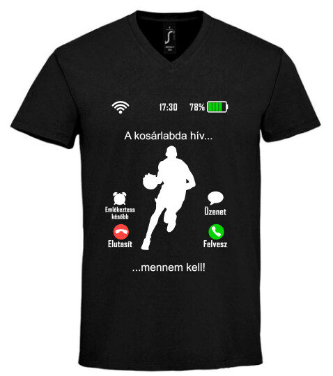 Unisex V nyakú póló