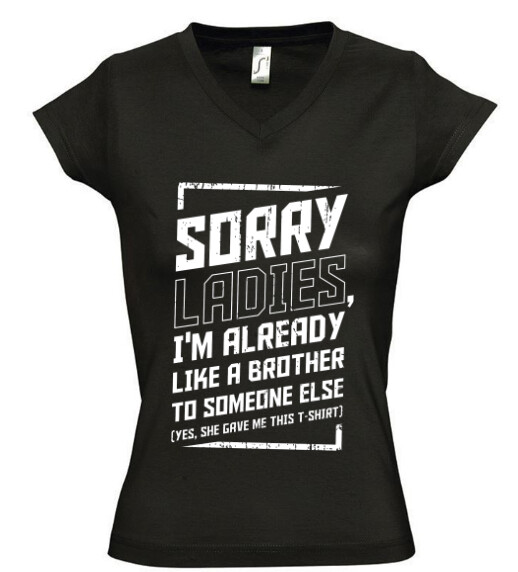 Női V nyakú póló