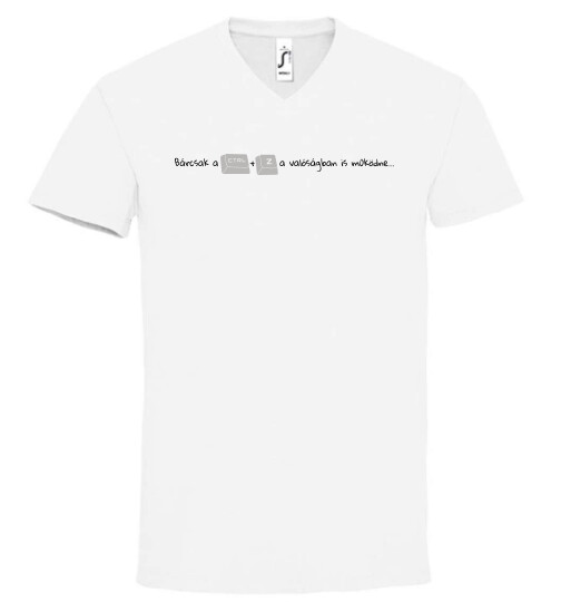 Unisex V nyakú póló