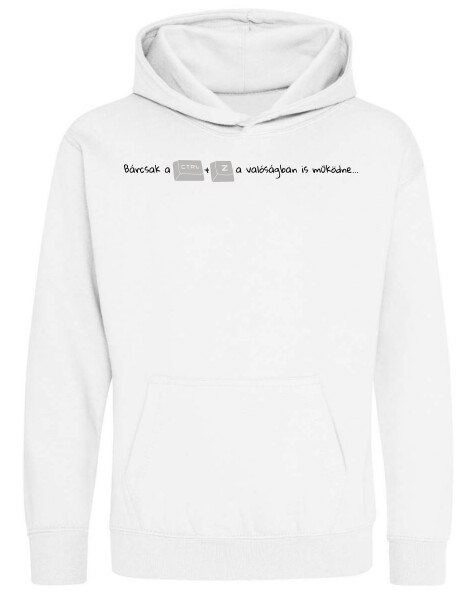 Kapucnis belebújós gyerek pulóver