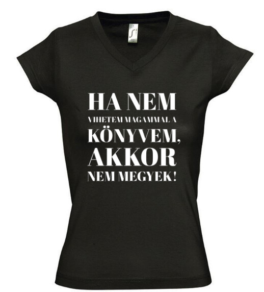 Női V nyakú póló