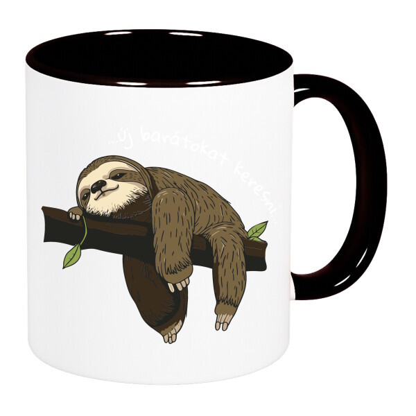 Színes fülű és belsejű bögre