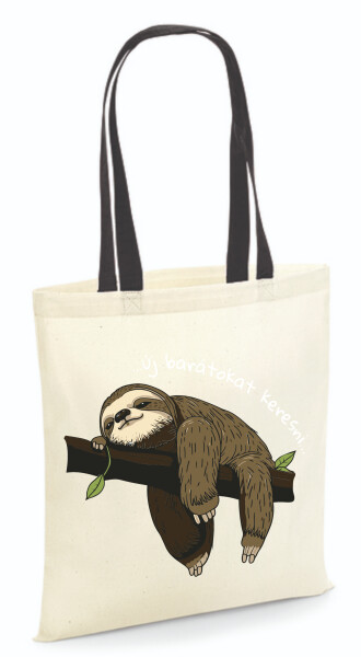 Vászontáska - színes fülű 