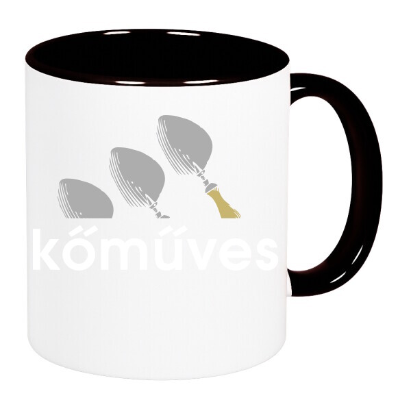 Színes fülű és belsejű bögre