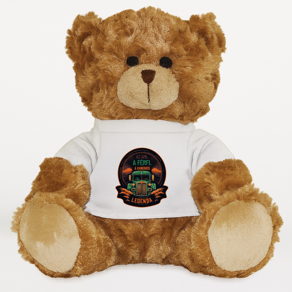 Plüssmaci egyedi pólóval